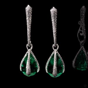 Fulvio Maria Scavia diamond emerald earring